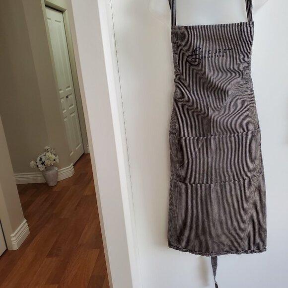 Epicure Striped Bib Apron w Pockets fits M-XL - Picture 11 of 11